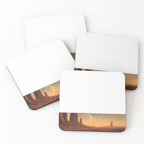 Item preview, Where Even Silence Travels - Retro Sci-Fi Desert Landscape designed and sold by WartonnoArt.