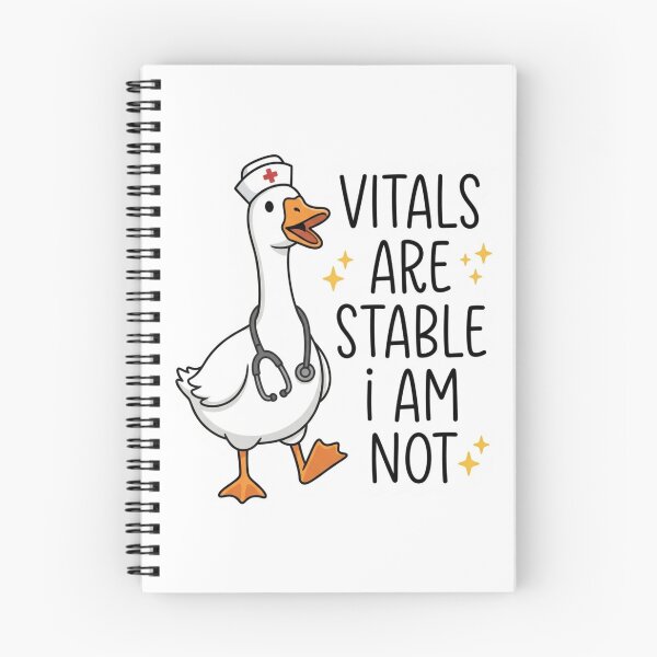 Item preview, Vitals Are Stable I Am Not Funny Goose Nurse Humor Graphic designed and sold by raedattia.