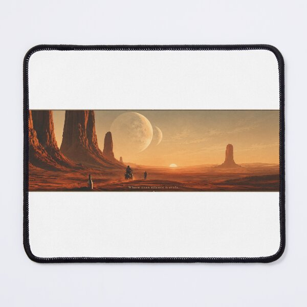 Item preview, Where Even Silence Travels - Retro Sci-Fi Desert Landscape designed and sold by WartonnoArt.