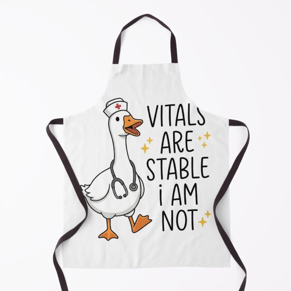 Item preview, Vitals Are Stable I Am Not Funny Goose Nurse Humor Graphic designed and sold by raedattia.