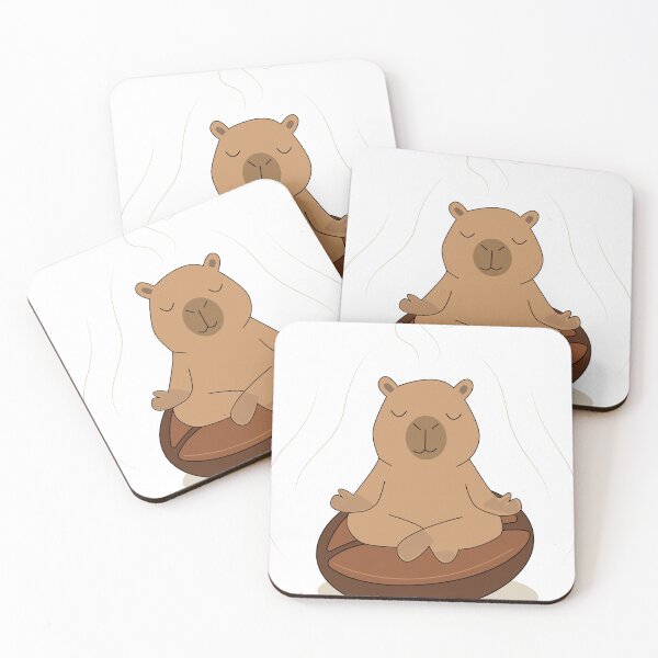 Item preview,  Capybara Sitting in Coffee Bean Boat designed and sold by TatinkaArtskill.