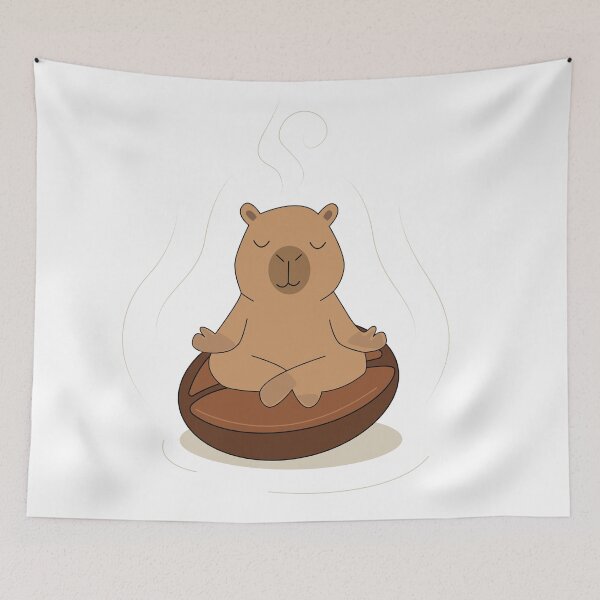 Item preview,  Capybara Sitting in Coffee Bean Boat designed and sold by TatinkaArtskill.