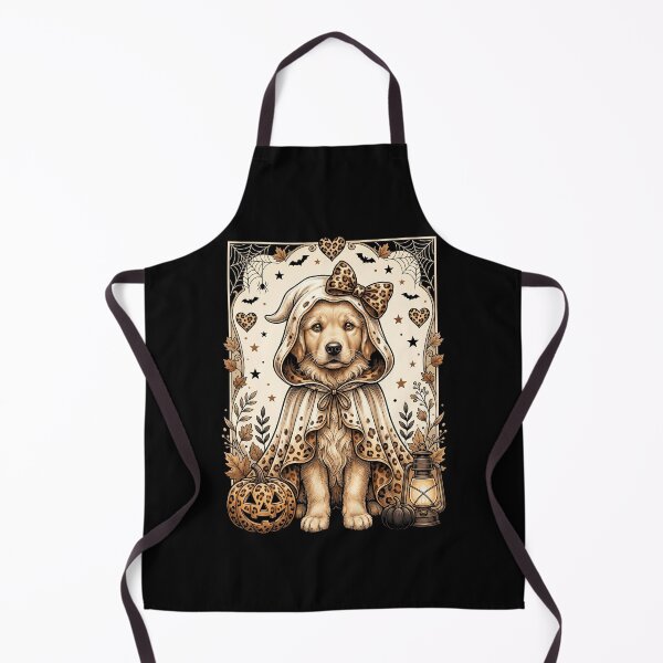Item preview, Cute Golden Retriever Halloween Witch Puppy Leopard Print Cozy Autumn Dog designed and sold by ArcaneArtistry.