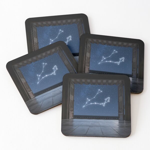Item preview, Pisces Constellation over a Traditional Hanok: Celestial Ocean Night | Fine Art Print designed and sold by SOOstudio73.