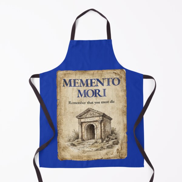 Item preview, Memento Mori - Vintage Distressed Stoic Quote - Egyptian Blue Version designed and sold by Stoic Core.