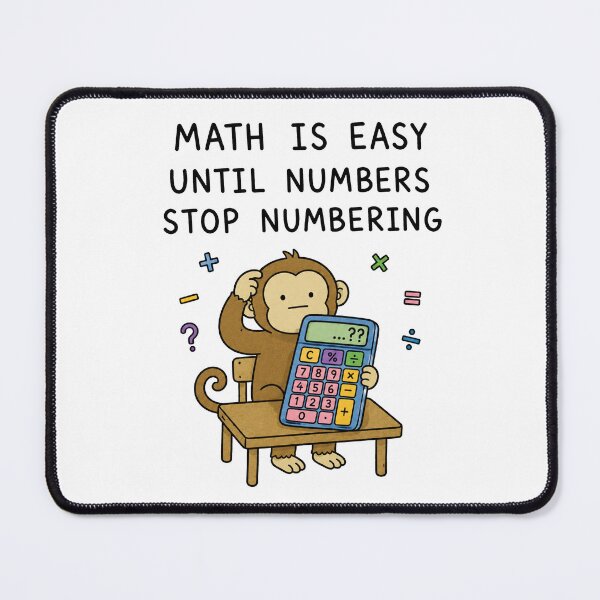 Item preview, Funny Math Monkey Cute Animal Meme Math Student Calculator designed and sold by MonkiFlipp.