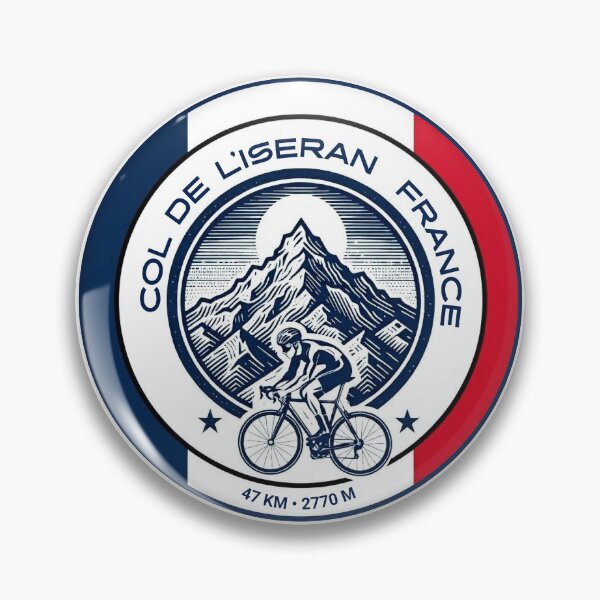 Item preview, COL DE L'ÍSERAN- france-cycling-badge, sticker and more COLORS OF FRENCH FLAG designed and sold by designkb.
