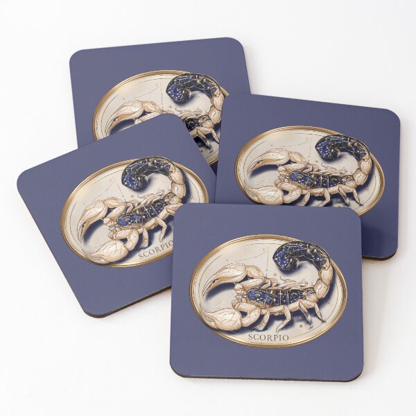 Item preview, Scorpio Zodiac Scorpion Astrology Celestial Constellation Gold Navy PNG designed and sold by MythicMood.