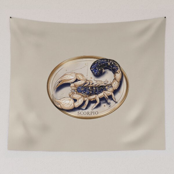Item preview, Scorpio Zodiac Scorpion Astrology Celestial Constellation Gold Navy PNG designed and sold by MythicMood.