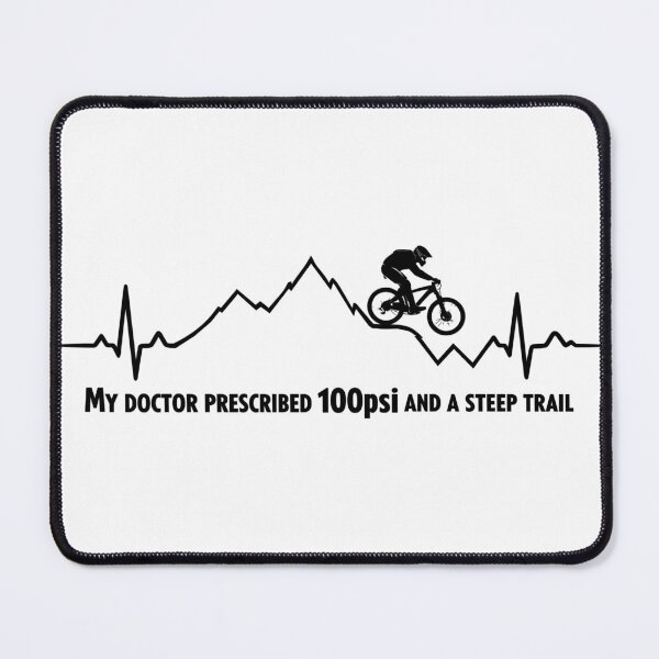 Item preview, Mountain bike ECG heartbeat MTB jump saying designed and sold by Pineapple-Tree.