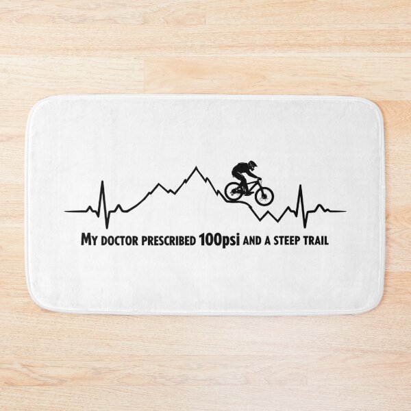 Item preview, Mountain bike ECG heartbeat MTB jump saying designed and sold by Pineapple-Tree.