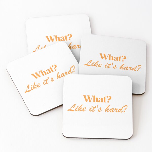 Item preview, What? Like It’s Hard? Orange Sticker | Playful Student Aesthetic | Law School Humor designed and sold by JusticeForSale.