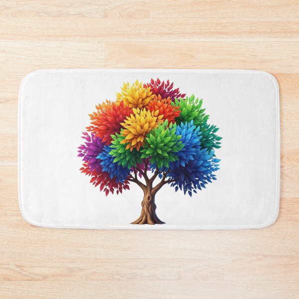 Item preview, Rainbow Tree of Life – Vibrant Multicolor Fantasy Tree designed and sold by Awarrie.