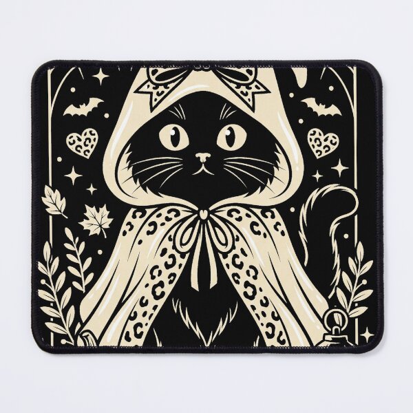 Item preview, Cute Halloween Witch Cat Leopard Print Pumpkin Kawaii Spooky Line Art designed and sold by ArcaneArtistry.