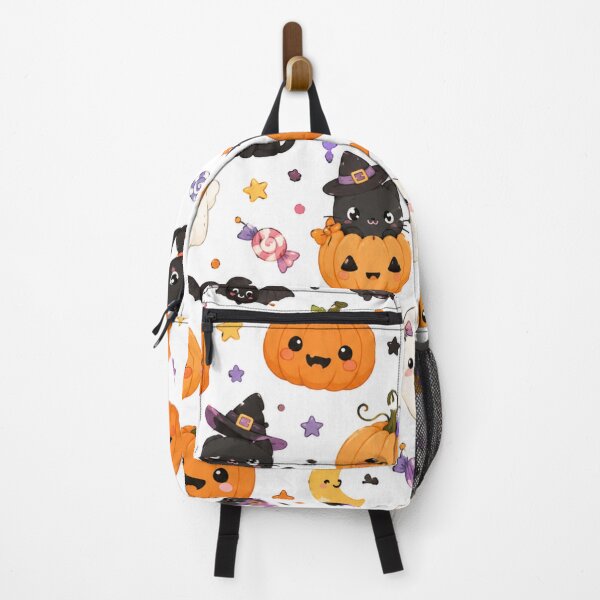 Item preview, Cute Kawaii Halloween Pattern – Pumpkins, Black Cats & Ghosts designed and sold by DreamPixelPrint.