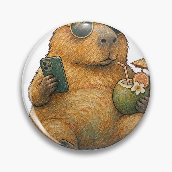 Item preview, Capybara Energy Saving Mode Funny Chill Vibes T-Shirt Design designed and sold by KIDEnia.