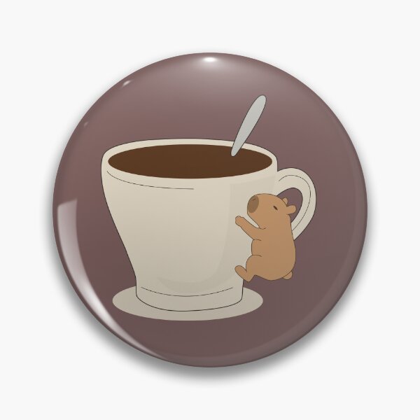 Item preview, Tiny Capybara Hugging Giant Coffee Cup designed and sold by TatinkaArtskill.