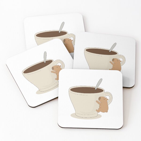 Item preview, Tiny Capybara Hugging Giant Coffee Cup designed and sold by TatinkaArtskill.