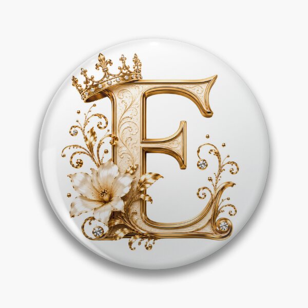 Item preview, Luxury Gold Letter E Monogram with Crown & Lily Flower – Elegant Floral Alphabet Clipart designed and sold by MoodLay.