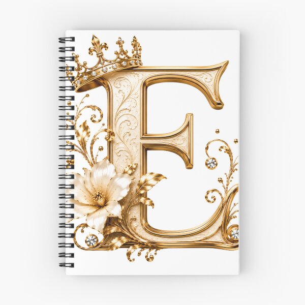 Item preview, Luxury Gold Letter E Monogram with Crown & Lily Flower – Elegant Floral Alphabet Clipart designed and sold by MoodLay.
