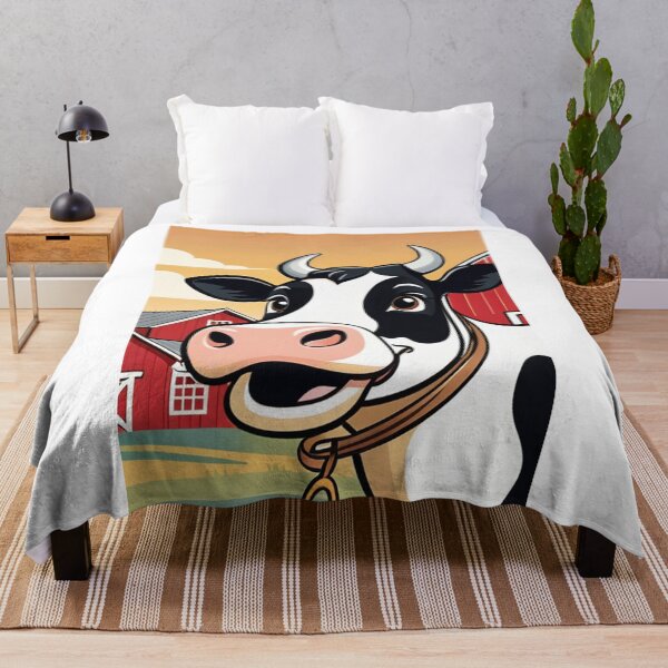 Item preview, Art - Stylized Dairy Cow, Cheerful Animal Portrait designed and sold by World-Pets.