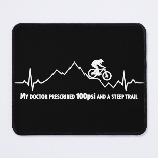 Item preview, Mountain bike ECG heartbeat MTB jump saying designed and sold by Pineapple-Tree.