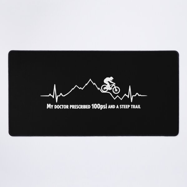 Item preview, Mountain bike ECG heartbeat MTB jump saying designed and sold by Pineapple-Tree.