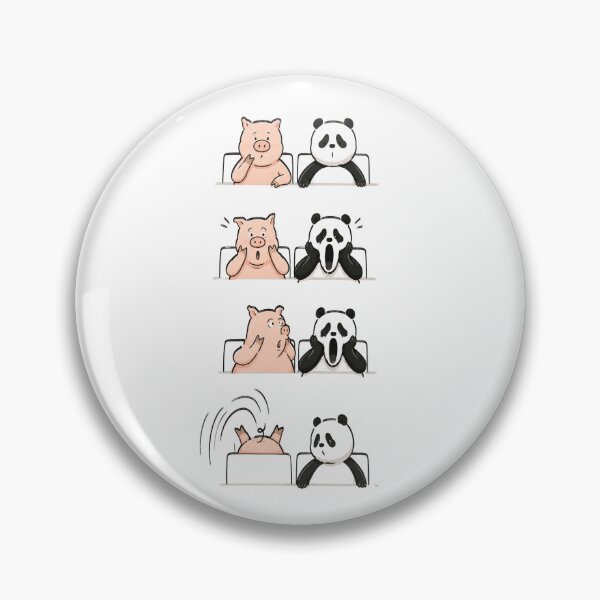 Item preview, Cute Pig and Panda Reaction Meme – Funny Animal Expressions Cartoon designed and sold by waikibi ⭐⭐⭐⭐⭐.