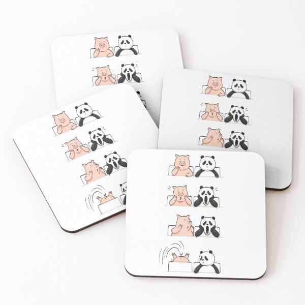 Item preview, Cute Pig and Panda Reaction Meme – Funny Animal Expressions Cartoon designed and sold by waikibi ⭐⭐⭐⭐.
