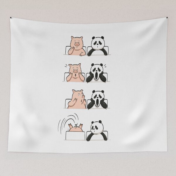 Item preview, Cute Pig and Panda Reaction Meme – Funny Animal Expressions Cartoon designed and sold by waikibi ⭐⭐⭐⭐⭐.