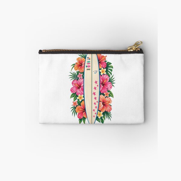 Item preview, Taghazout Surfboard Tropical Hibiscus Floral Hawaii Surf Culture Graphic designed and sold by DesignArtist.ia.