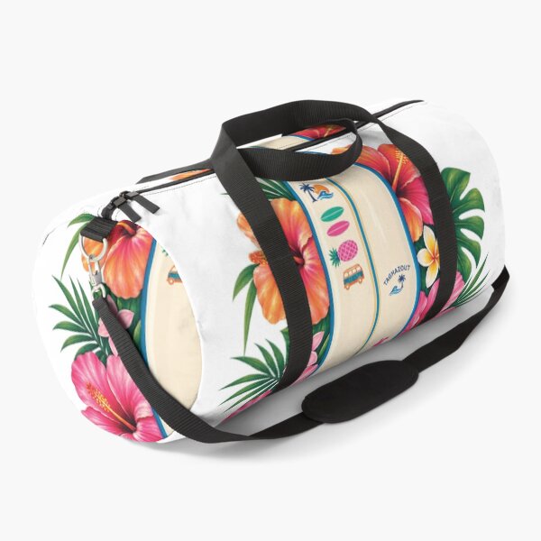 Item preview, Taghazout Surfboard Tropical Hibiscus Floral Hawaii Surf Culture Graphic designed and sold by DesignArtist.ia.