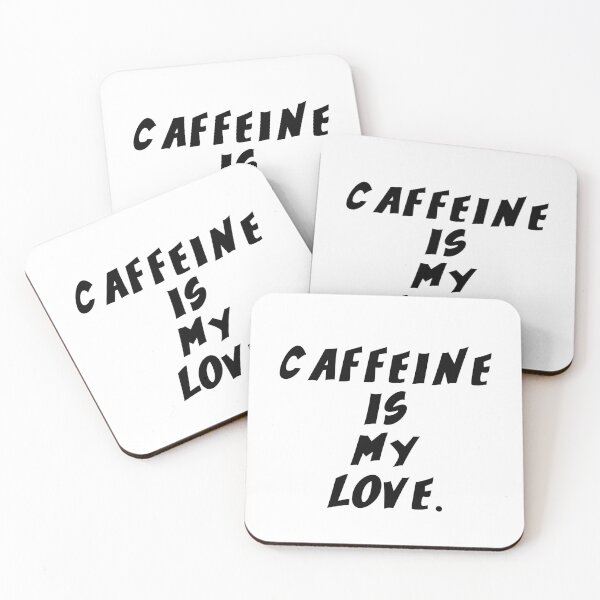 Item preview, Text Typography Caffeine is my love. Coffee Dependency Humor designed and sold by TypeboldStudio.