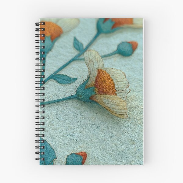 Item preview, Rustic Autumn Wildflowers – Teal & Orange Botanical designed and sold by KAM-KAM-STORE.