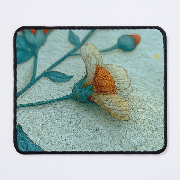 Item preview, Rustic Autumn Wildflowers – Teal & Orange Botanical designed and sold by KAM-KAM-STORE.
