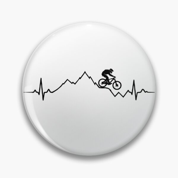 Item preview, Mountain bike ECG heartbeat MTB mountains jump designed and sold by Pineapple-Tree.