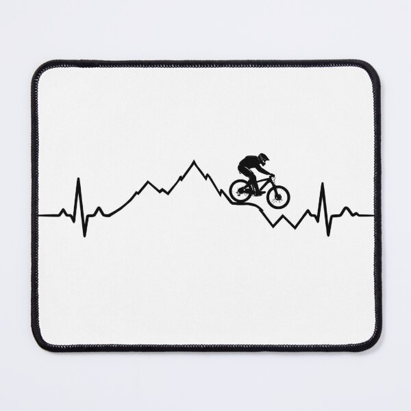 Item preview, Mountain bike ECG heartbeat MTB mountains jump designed and sold by Pineapple-Tree.