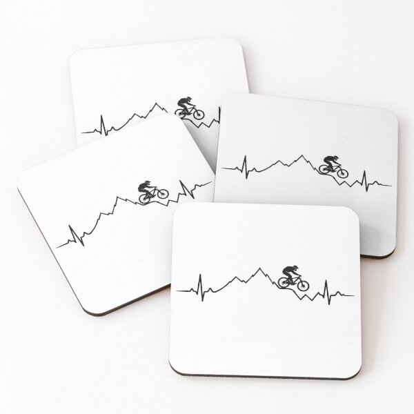 Item preview, Mountain bike ECG heartbeat MTB mountains jump designed and sold by Pineapple-Tree.