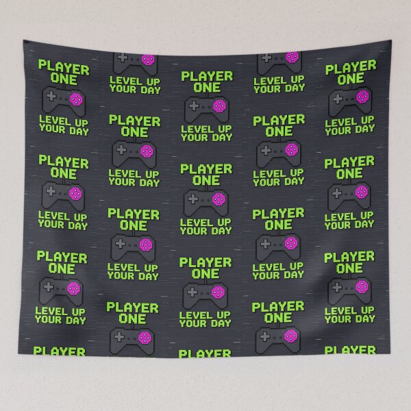 Item preview, Player One Retro Gaming Poster: Level Up Your Day designed and sold by FestivityFinds.