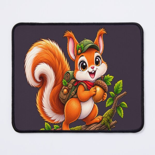 Item preview, Cute Adventure Squirrel – Kawaii Forest Explorer designed and sold by DoodleWorld Studio .