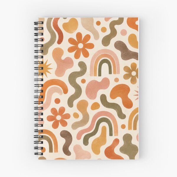 Item preview, 70s Retro Groovy Pattern Flowers Arches Boho Vintage designed and sold by QCena.