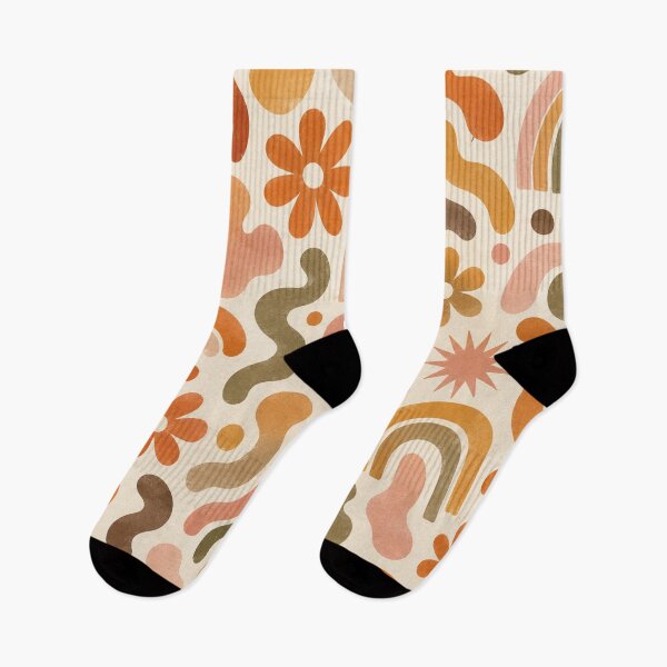 Item preview, 70s Retro Groovy Pattern Flowers Arches Boho Vintage designed and sold by QCena.