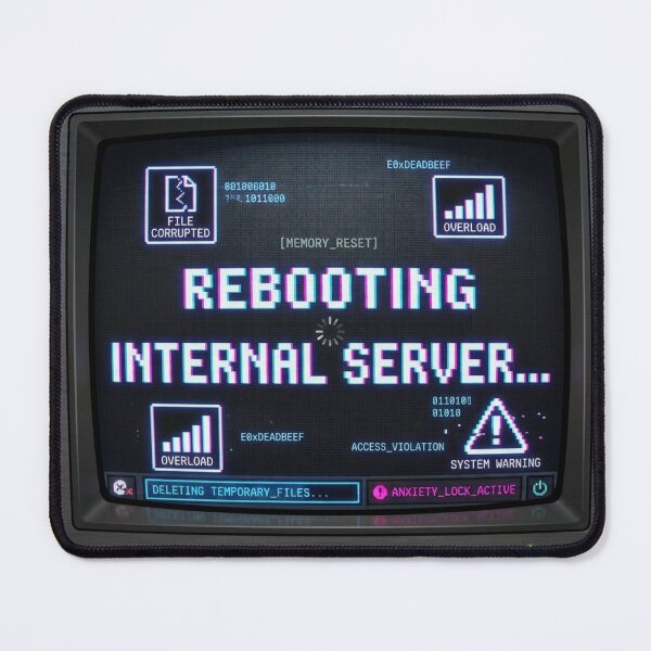 Item preview, Rebooting Internal Server Retro designed and sold by wuubby.