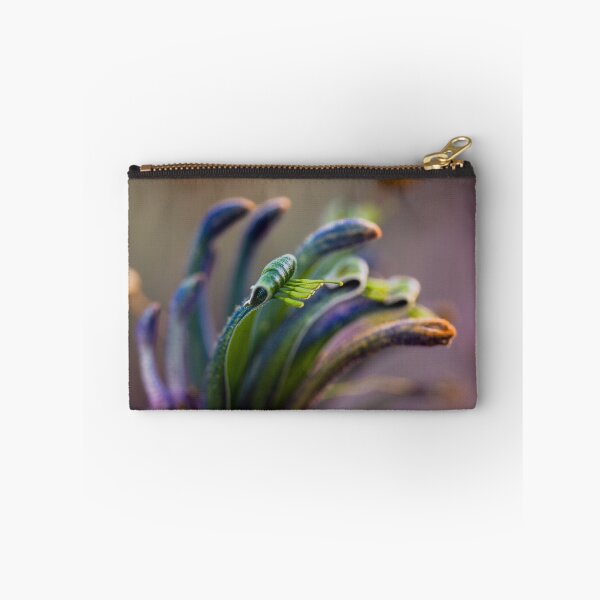 Item preview, Blue Masquerade Kangaroo Paw Macro 1 – Fine Art Print designed and sold by MinzMarchStudio.