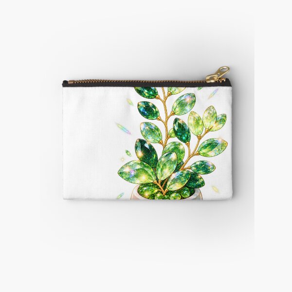 Item preview, Emerald Crystal Botanical Plant – Sparkling Gem Fantasy designed and sold by LoreliNLi.