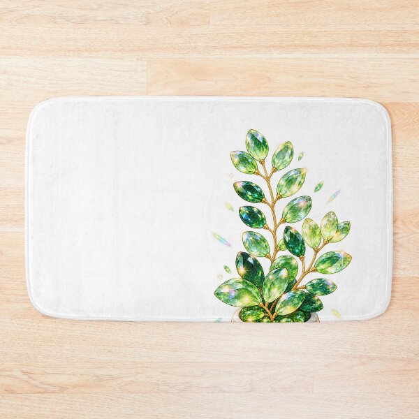 Item preview, Emerald Crystal Botanical Plant – Sparkling Gem Fantasy designed and sold by LoreliNLi.