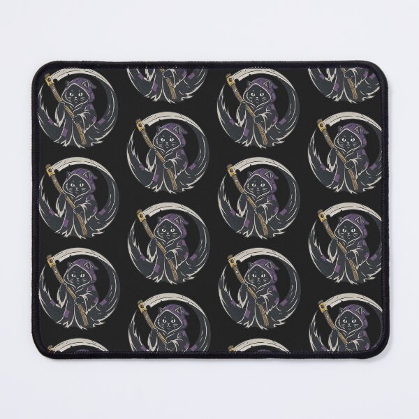 Item preview, Grim Reaper Black Kitten Scythe Halloween designed and sold by MewSpooky.