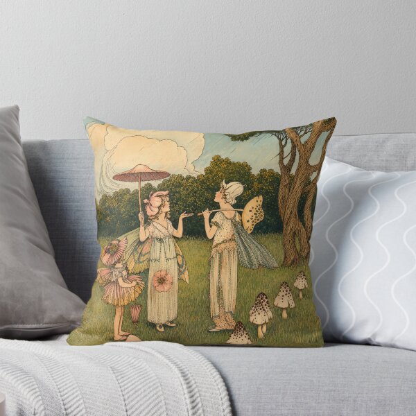 Item preview, Fairy Wall Art Vintage Storybook Flower Frocks Print for Nursery Decor designed and sold by RickE.