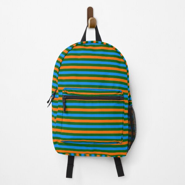 Item preview, Orange And Blue Stripes Design Green designed and sold by PatternTitan.