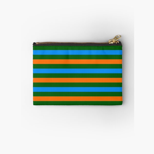 Item preview, Orange And Blue Stripes Design Green  designed and sold by PatternTitan.